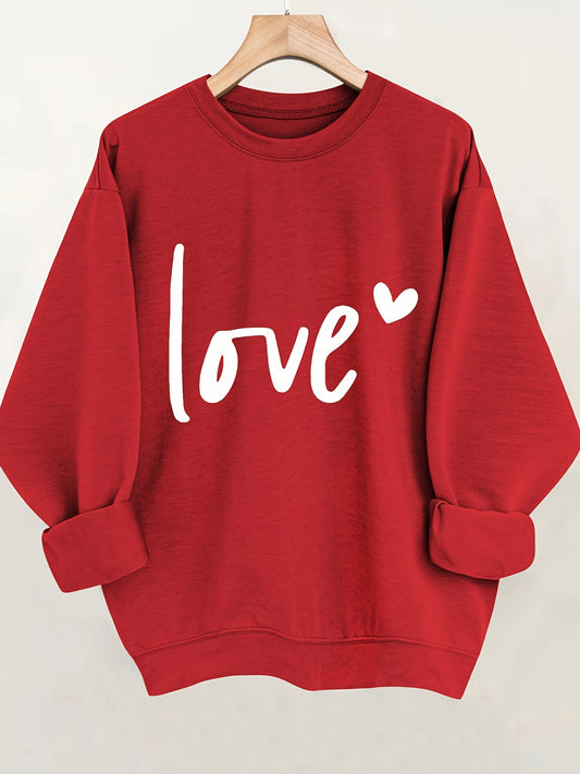 Women's Graphic Sweatshirt - Regular Fit Classic Neck – Red / Green – Red option – main product image