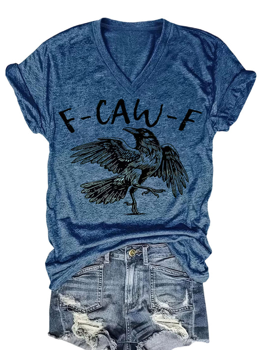Women's Graphic T-Shirt - Graphic Print – Dark Gray / Lake Blue – Gray option – main product image