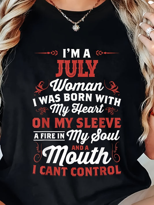 Women's Heart Graphic T-Shirt - Round Neck Short Sleeve – Black – main product image