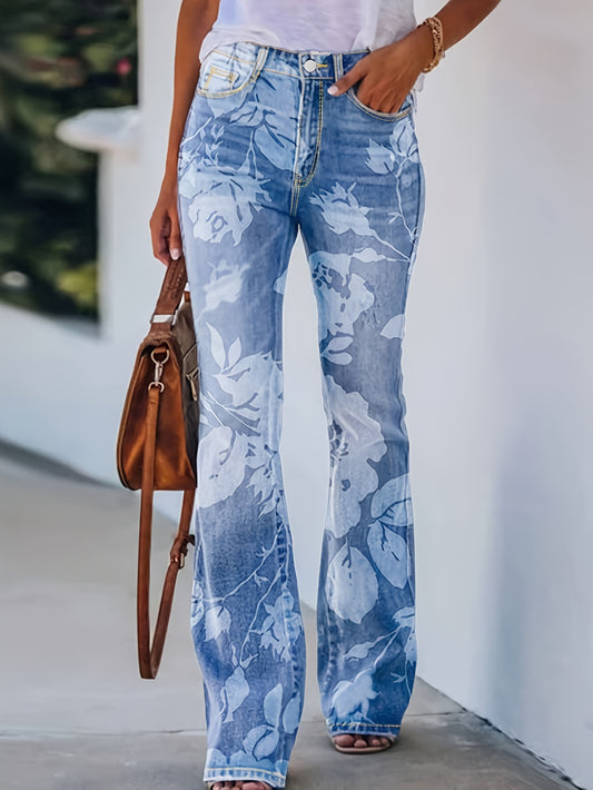 Women's High-Waist Wide Leg Jeans - Light Blue – Blue option – main product image