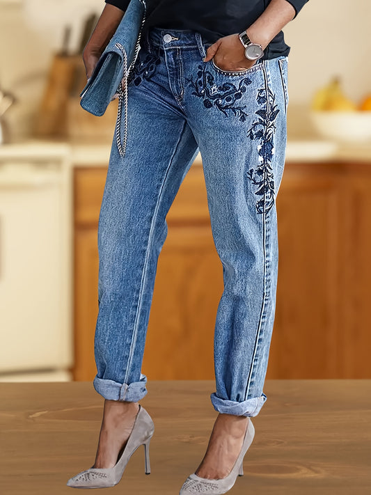 Women's Jeans - Denim – Dark Blue – Blue option – main product image