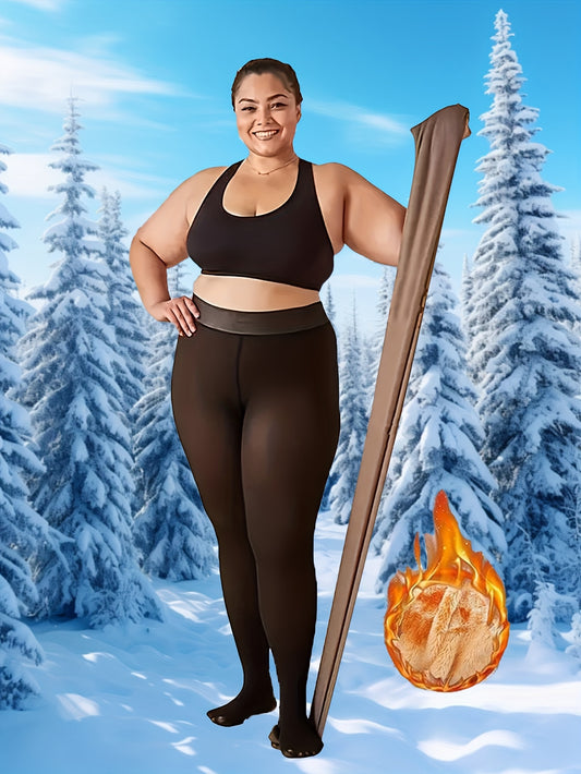 Women's Lace Detail Tights – Black option – main product image