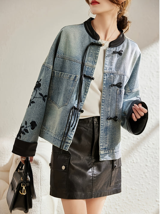Women's Lightweight Denim Pullover Jacket – Sea Blue – Blue option – main product image