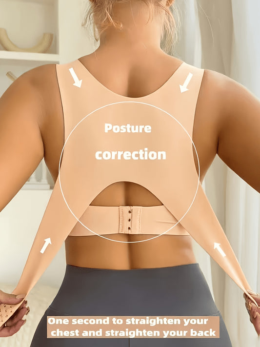 Women's Lightweight Posture Corrector - Upper Back Support Garment – Black option – main product image