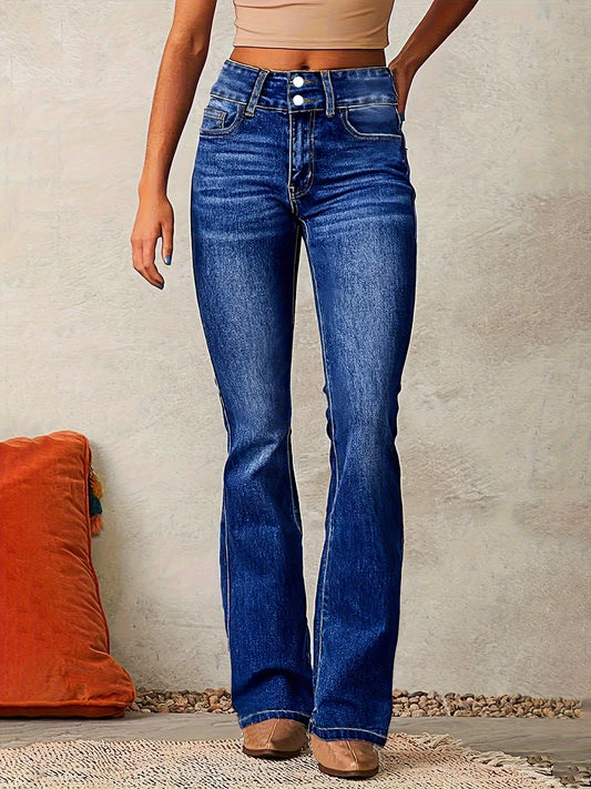 Women's Mid-Rise Flare Jeans - Light Blue – Blue option – main product image