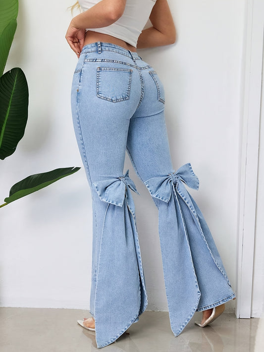 Women's Mid-Rise Flare Jeans - Light Blue Vintage Wash – Blue option – main product image