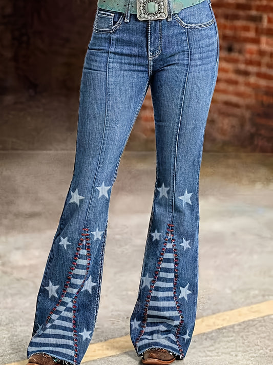 Women's Mid-Rise Skinny Jeans - Royal Blue Patchwork – Blue option – main product image