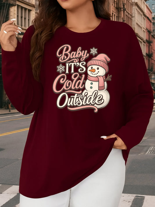 Women's Oversized T-Shirt - Round Neck Long Sleeve – main product image