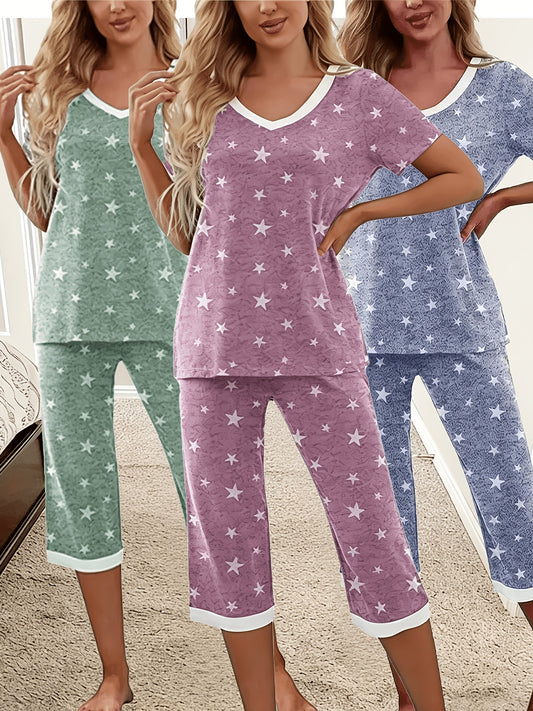 Women's Pajama Set - 2-Piece Solid Color Comfort – Purple option – main product image