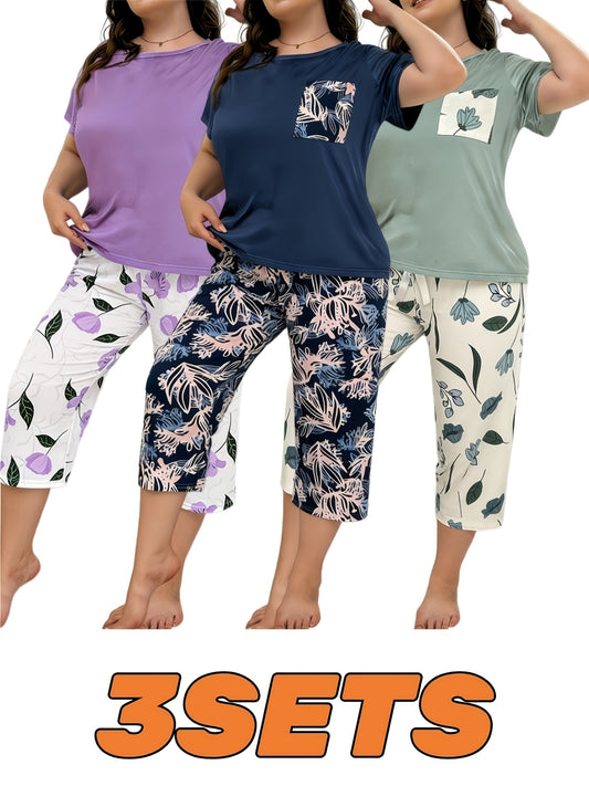Women's Pajama Set - Graphic Print – Sizes 1XL–4XL – main product image
