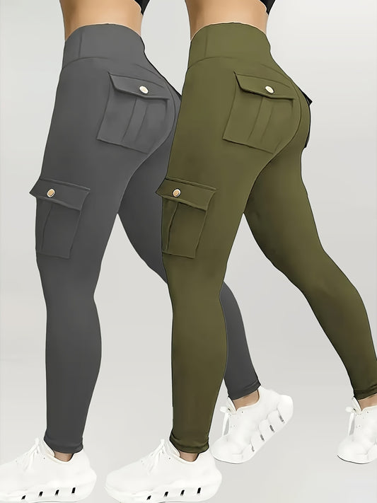 Women's Pants - High-Waist Fit – 5-Color Selection – Black option – main product image