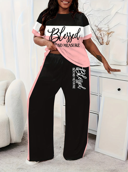 Women's Pants - Striped Design – Pink / Blue – Pink option – main product image