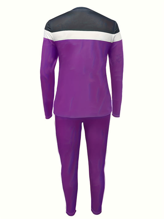Women's Pants - Striped Design – Purple – main product image
