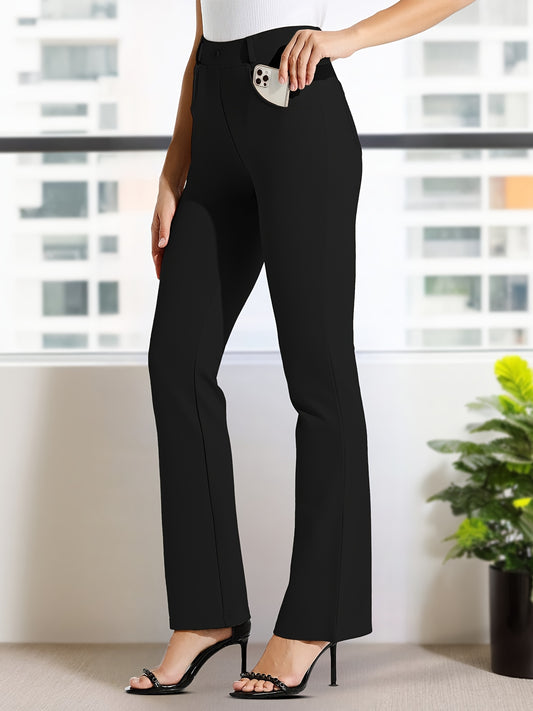 Women's Pants – Women's Khaki Brown Knit High-Waist Dress – Khaki option – main product image