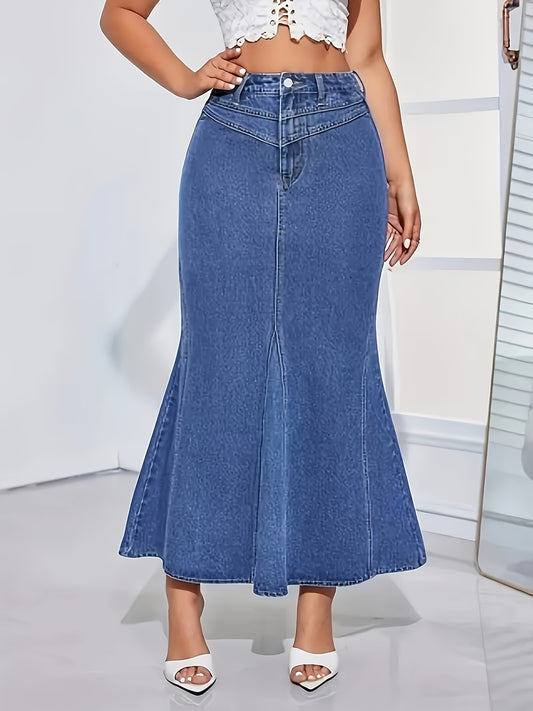 Women's Pencil Skirt - High-Waist – Blue option – main product image