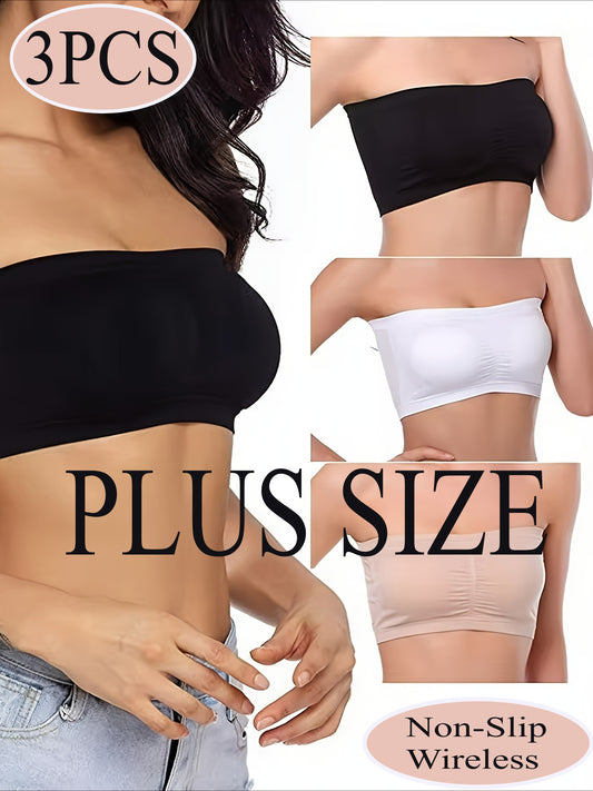 Women’s Plus Size 3-Pack Bra - Breathable Daily Comfort – main product image