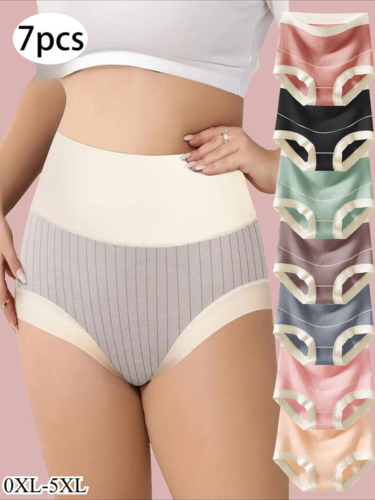 Women’s Plus Size 7-Pack High-Waist Shapewear Briefs - Tummy Control Support – main product image
