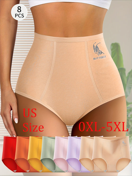 Women’s Plus Size 8-Pack High-Waist Shapewear Briefs - Tummy Control Support – Sizes 0XL–5XL – main product image