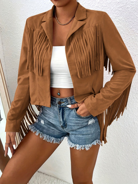 Women's Relaxed Denim Pullover Jacket – 8-Variant Selection – Brown option – main product image
