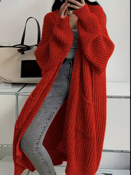 Women's Relaxed Graphic Open-Front Cardigan – main product image
