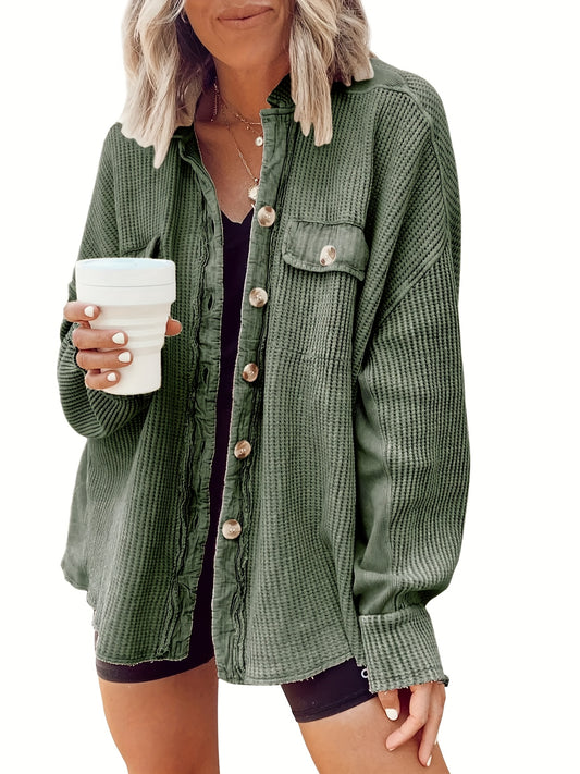 Women's Relaxed Single-Breasted Coat – Brown option – main product image