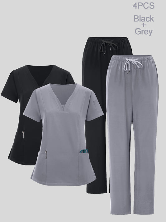Women's Scrub Set - Stretch Comfort – Blue / Navy Color – Blue option – main product image