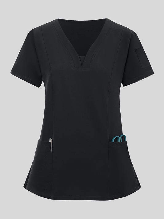 Women's Scrub Top - Solid Color – Blue / Navy Color – Blue option – main product image