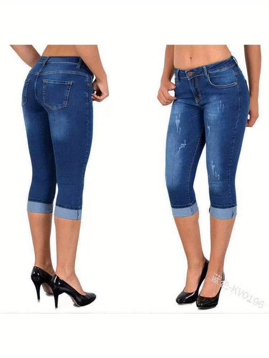 Women's Skinny Jeans - Elastic Waist Slim Fit – main product image