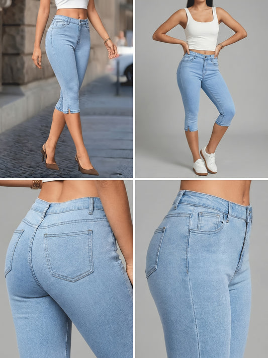 Women's Skinny Jeans - High Waist – Sky Blue – Blue option – main product image