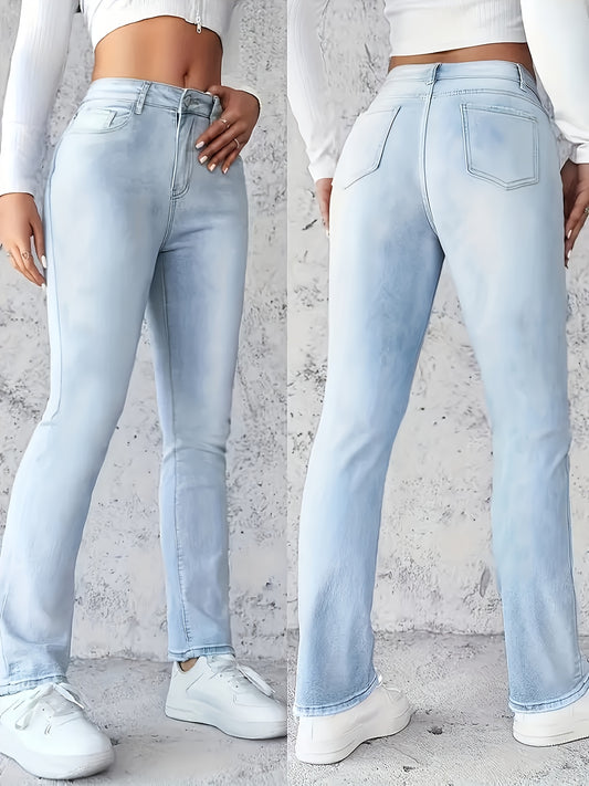 Women's Skinny Jeans - High Waist Slim Fit – Blue option – main product image