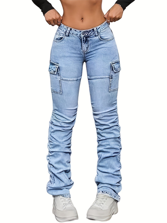 Women's Skinny Jeans - Sky Blue Stretch – Blue option – main product image
