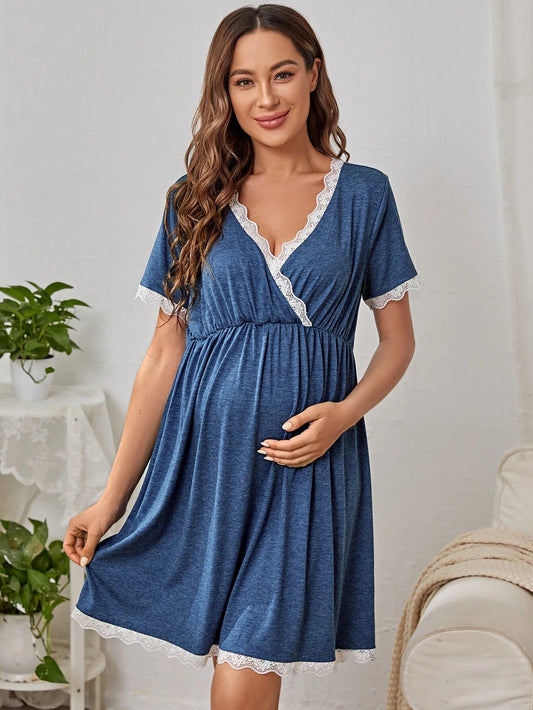 Women's Solid Color Maternity Sleepwear - Regular Fit – main product image
