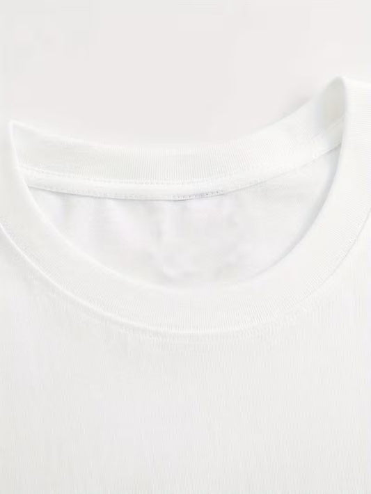Women's Solid Color Shirt - Short Sleeve – White – main product image