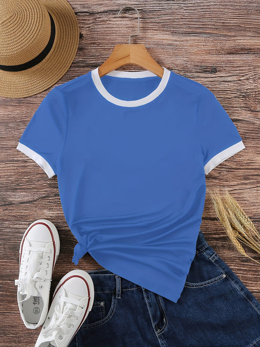 Women's Solid Color T-Shirt - Regular Fit – Sizes S–XL – White option – main product image