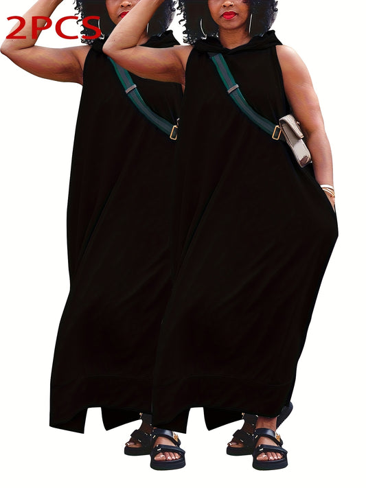 Women's Solid Maxi Evening Dress - Pocket Event Style – main product image
