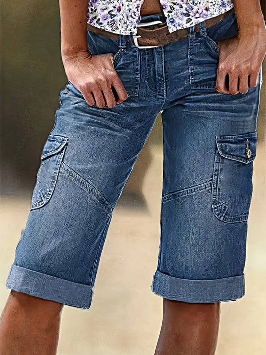 Women's Stretch Jeans - Stretch Comfort – Medium Blue Denim Wash 89989 – Blue option – main product image