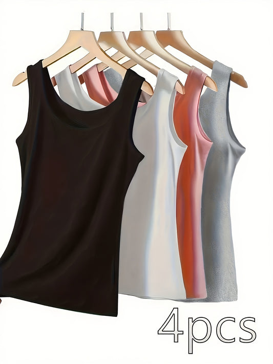 Women's Tank Top Multipack - Soft Sleeveless Value Set – Sizes S–XXL – Red option – main product image