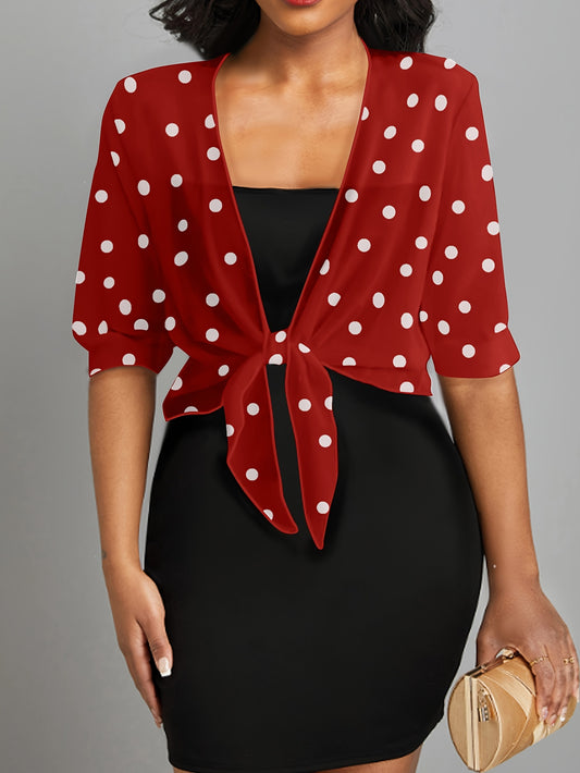 Women's Textured Blouse - V-Neck – Regular fit – Red option – main product image
