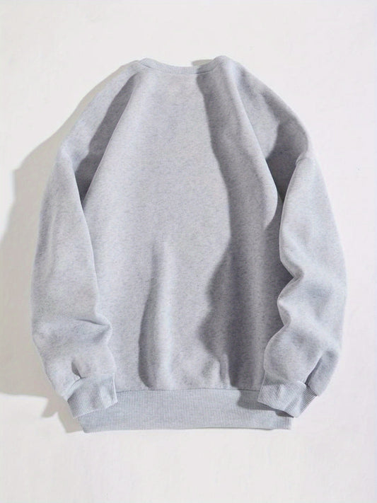 Women's Textured Crewneck Sweatshirt - Regular Fit Crew Neck – Light Grey – Grey option – main product image