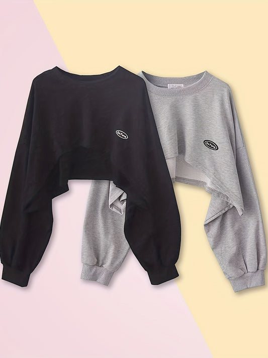Women's Top - Solid Color – Grey / Black – Grey option – main product image