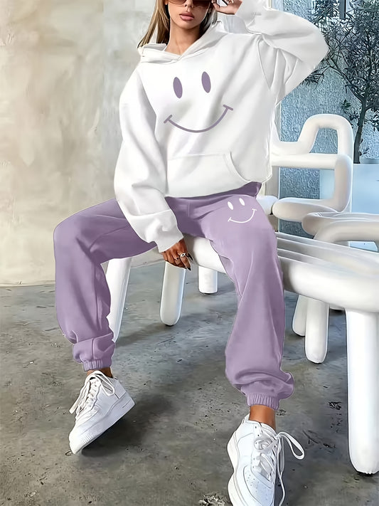 Women's Tracksuit Set - Active Printed Style 58 – White option – main product image