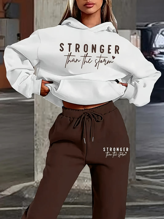 Women's Tracksuit Set - Graphic Print Active Matching Outfit – Purple option – main product image
