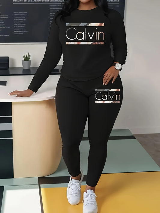 Women's Tracksuit Set - Knit Business Matching Look – Black option – main product image