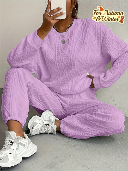 Women's Tracksuit Set - Knit Workwear Matching Outfit – White option – main product image