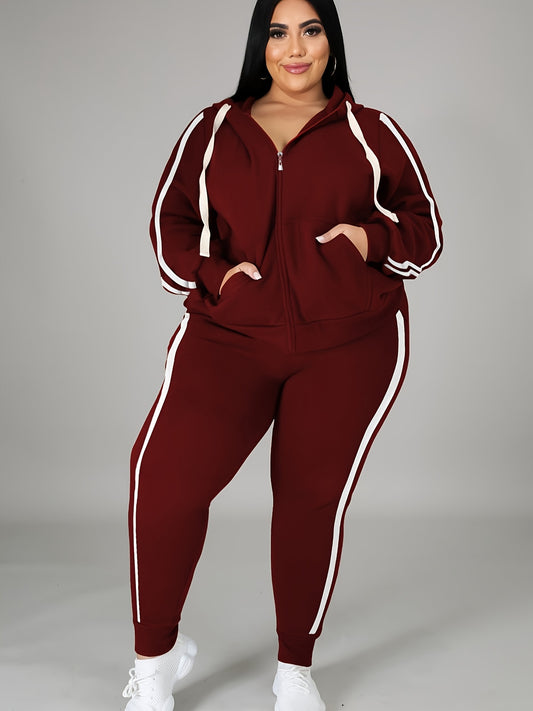 Women's Tracksuit Set - Ribbed Active Matching Outfit – Black option – main product image