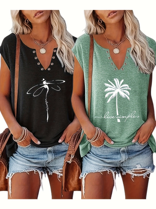 Women's Two-Piece Outfit Set - Short Sleeve – Colorway 99141 – main product image
