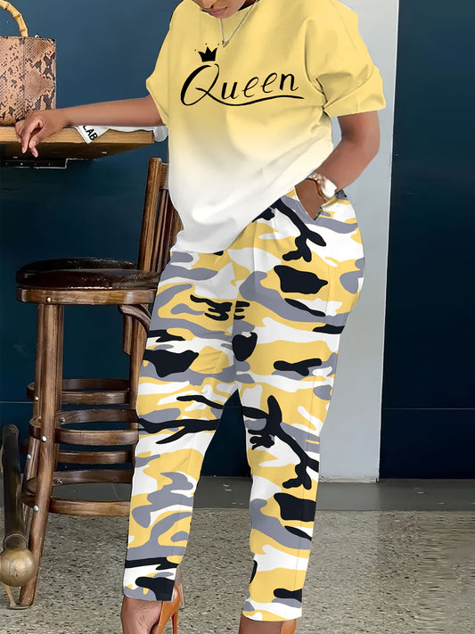 Women's Two-Piece Outfit Set - Short Sleeve – Sizes 0XL–8XL – main product image