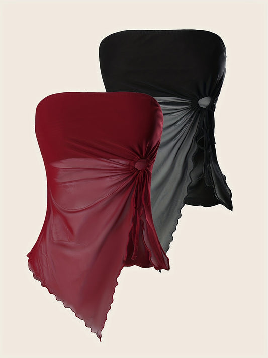 Women's Two-Piece Outfit Set - Solid Color – Sizes XS–L – main product image