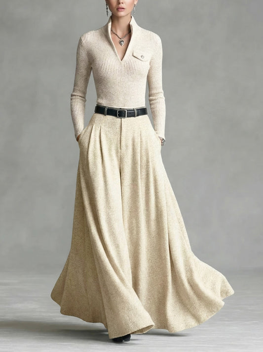 Women's Two-Piece Skirt Set - Ribbed Casual Matching Outfit – main product image
