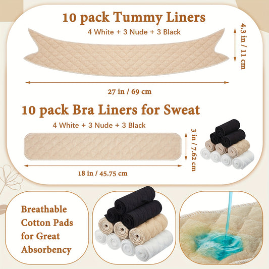 Women's Under-Clothing Sweat Pads - 20-Pack - Large seamless pads with moisture-wicking – main product image